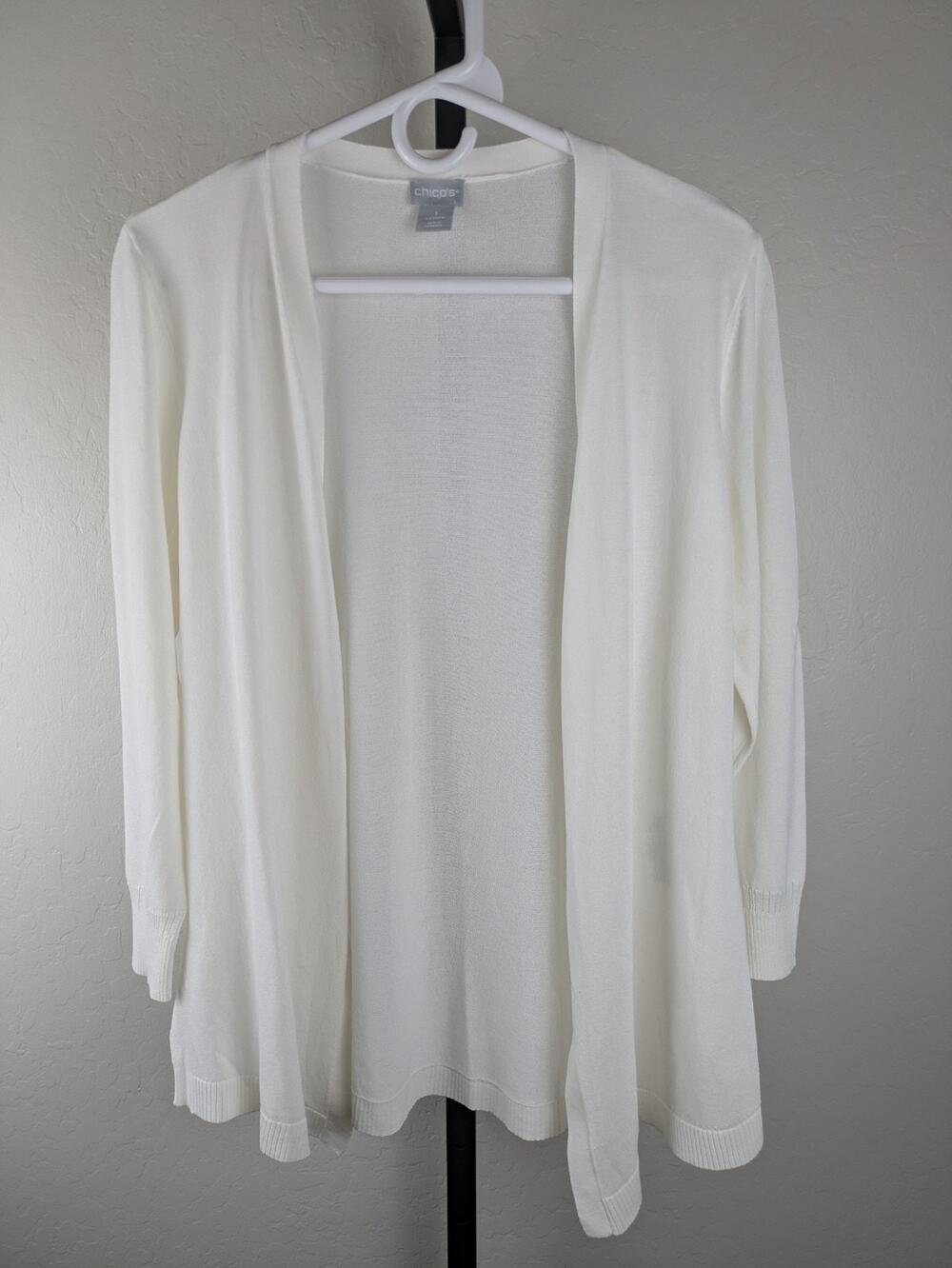 Chico's alabaster white Cardigan Sweater Summer Romance Topper